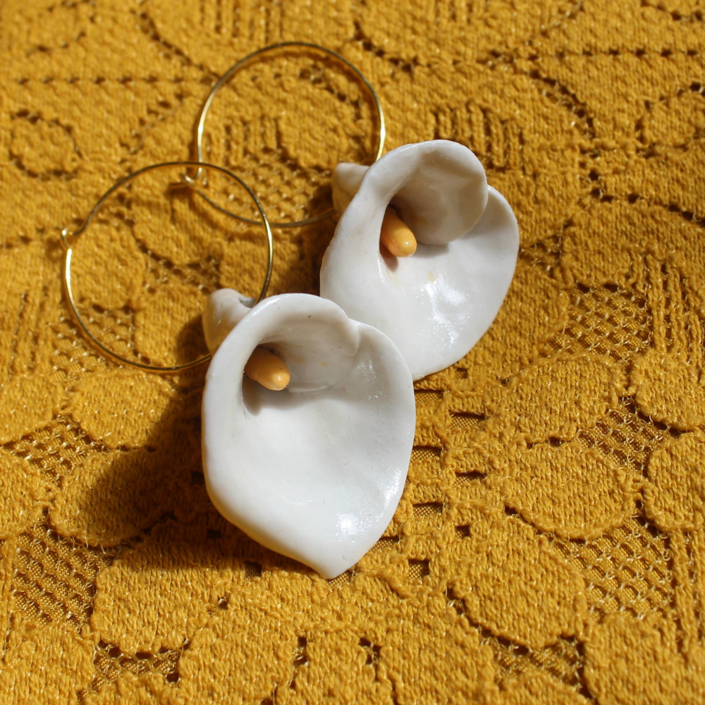 Brincos Flor de Copos de Leite