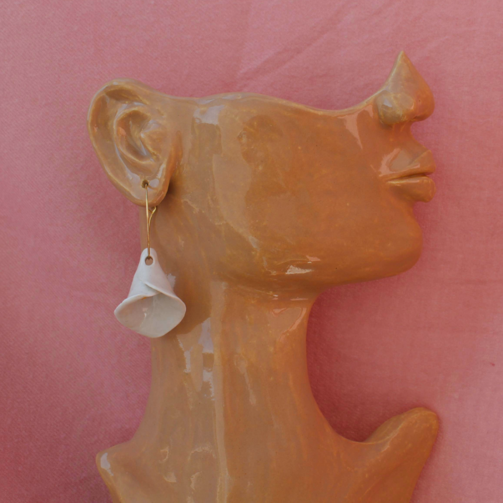 Brincos Flor de Copos de Leite