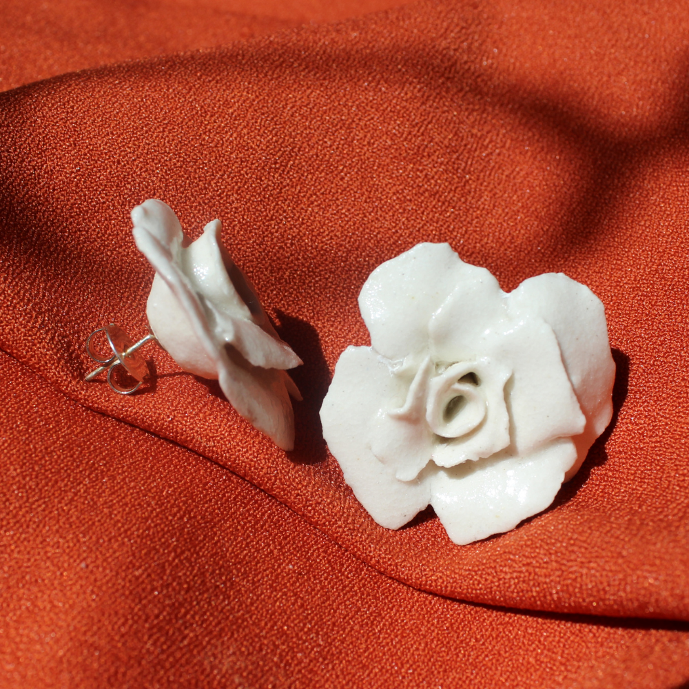Brincos Flor de Rosa